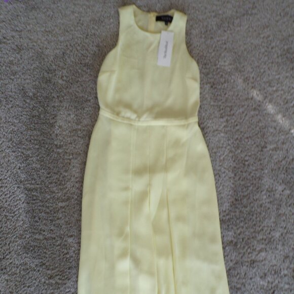 Gucci Italian Pastel yellow silk blend Midi dress 40 - Picture 2 of 8